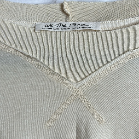 NWOT We The Free Womens Cream Stretchy Top M MEDIUM - Picture 2 of 4